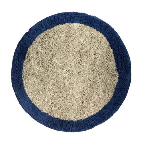 Interieur05 vloerkleed Pilo - hoogpolig - beige/blauw - Ø240 cm