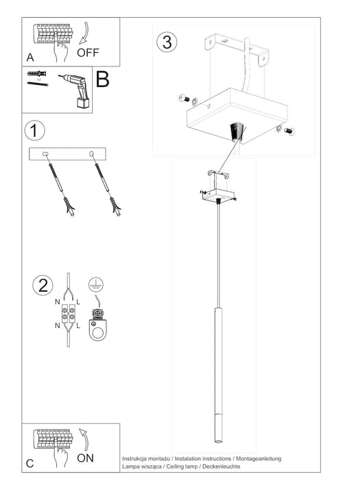 Sollux hanglamp Mozaica - 1 lichts - 8  x 100   cm - zwart koper - vtwonen shop