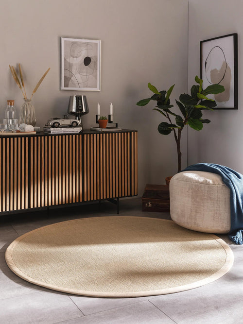 benuta sisal vloerkleed Sana - crème - ø 150 cm