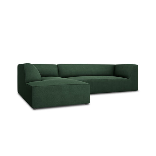 Cosmopolitan Design - Modulaire hoekbank links Siena 4-zits, structurele stof groente - 180x273x69cm