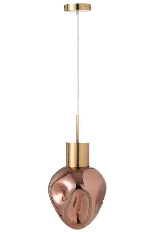 J-Line hanglamp Goud - metaal/glas - koper