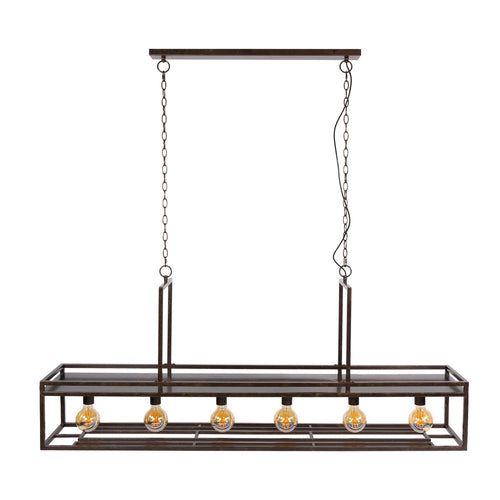 Giga Living Hanglamp Decorate - Bruin Metaal - 160x30x150cm