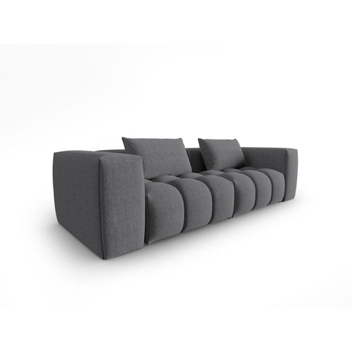 Cosmopolitan Design - Modulaire bank Verona 3-zits, structurele stof grijs - 85x230x70cm