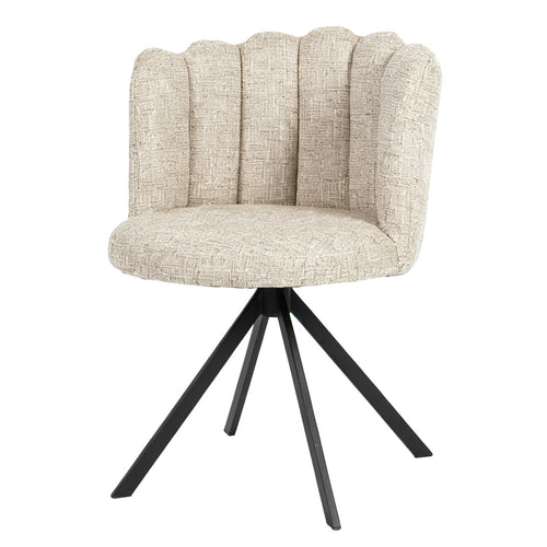 Giga Meubel Eetkamerstoel Julien - Taupe Draaibaar - Zithoogte 48cm - Set van 2