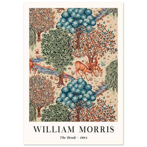 Artfulprints Poster met Lijst William Morris - The brook   - 70x100 cm - Meerkleurig