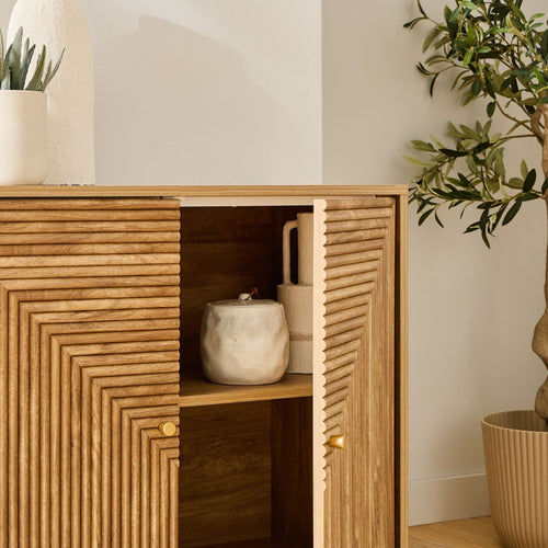 Calicosy - EDEN Dressoir 2 deuren - Licht hout - 75x80x39 cm