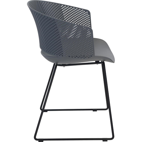 Lesli Living bistrostoel Orly - grijs - 58,5x45,5∕53x79cm - set van 4