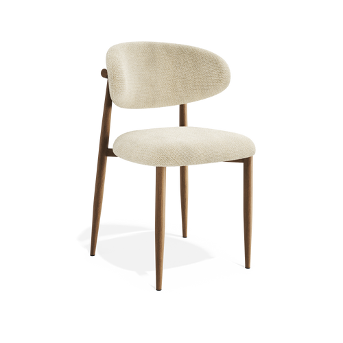 Premium Interiors - Set van 2 stoelen LINA - krullend fluweel beige 52cm