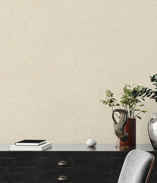 Livingwalls behang effen crème - 53 cm x 10.05 m - AS-390353