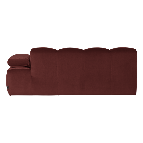 WOOOD 2-zits bank arm rechts Mojo - Velvet - Kastanjebruin - 74x204x97