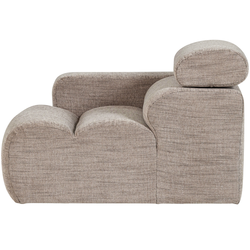 WOOOD 1-zits element bank arm links Novi - Polyester - Naturel Melange - 86x109x113 - vtwonen shop