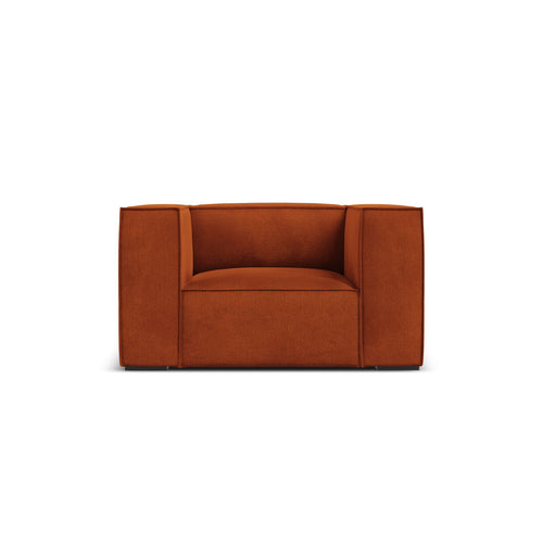Cosmopolitan Design - Fauteuil Turin structurele stof terracotta - 95x113x68cm