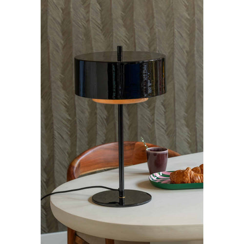 Leitmotiv tafellamp Grato Anillo - zwart - Ø29cm