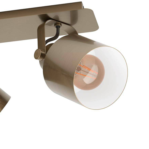 EGLO spot Southery - e27 - 3 lichts - 70 cm - goud/crème - vtwonen shop