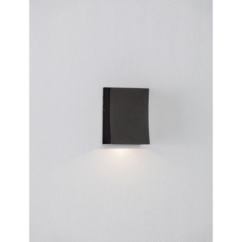 Nova Luce BOXY Buitenwandlamp met neerwaartse verlaging, donker antraciet, LED 3W 157lm IP65 3000K