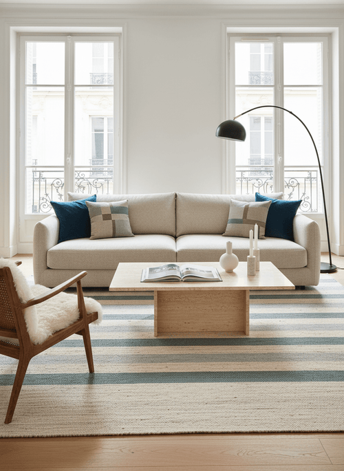 AFK Living vloerkleed Mistral - natuurlijke stijl - 85% jute en 15% katoen - 120x170 cm