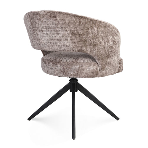 Starfurn Eetkamerstoel Demi - Taupe/Zwart - Set van 2