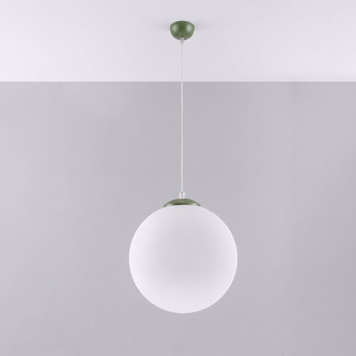 Sollux Lighting Hanglamp UGO 40 olijfgroen - 40x40x130cm