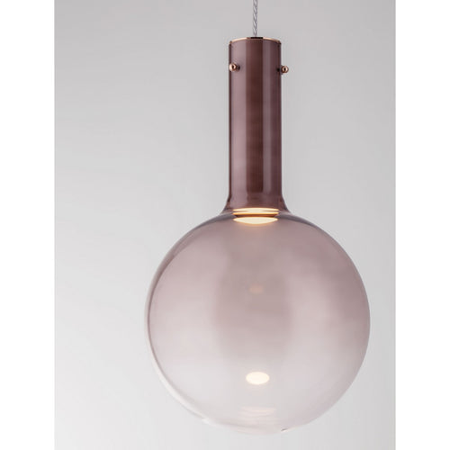 Nova Luce NOSTOS Bolvormige hanglamp voor plafond, bruin, goud, mat wit, Triac dimbare LED 6W 330lm 3000K