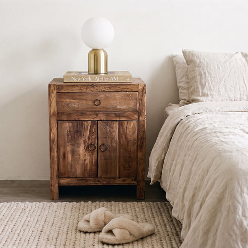 Raw Materials Farmwood houten nachtkastje – 50x38x60 cm