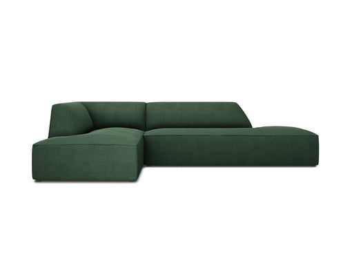 Micadoni linker hoekbank Ruby 4-zits, structurele stof, groente - 180x273x69cm
