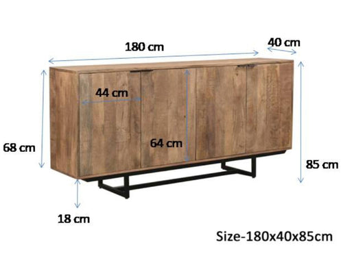 Livingfurn dressoir Valdez - 180cm - mangohout