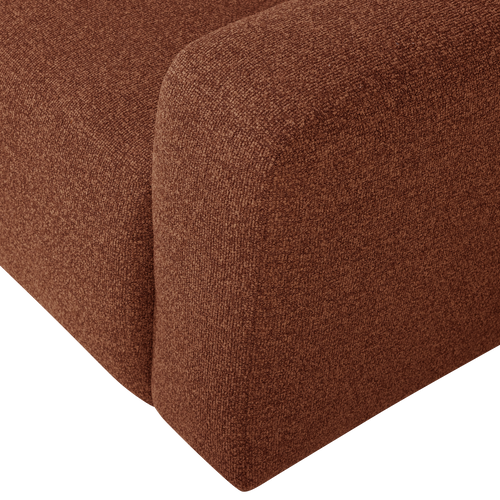 WOOOD 1-zits bank arm rechts Mojo Base - Bouclé - Roestbruin - 74x105x97