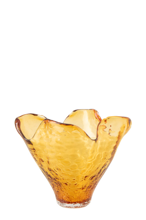 J-Line vaas Onregelmatig - glas - caramel - small