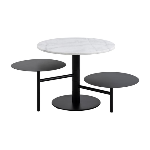 Rebellenclub Salontafel Zulia - ø60 - Wit Marmer - vtwonen shop