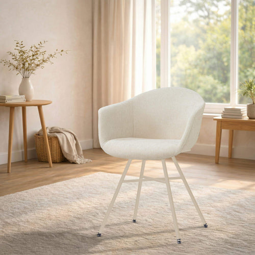 Nolon Noa-Otis eetkamerstoel cottonbeige - beige onderstel