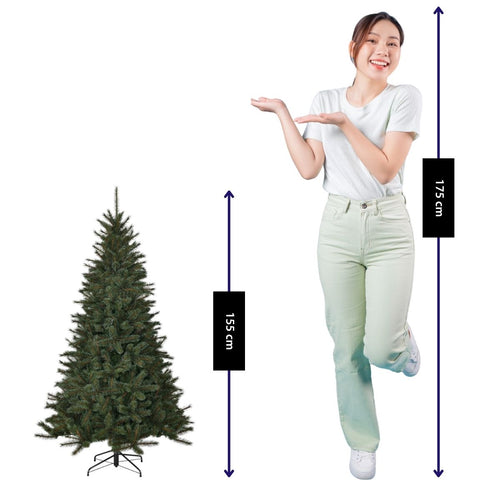Black Box Trees Toronto Kerstboom met Volle Uitstraling - Kunstboom met Scharnierconstructie voor Snelle en Eenvoudige Opbouw - Kerstversiering voor