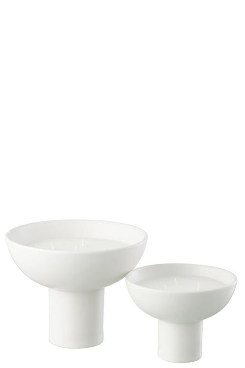 J-Line geurkaars Kop - keramiek - wit - large - 12U - vtwonen shop