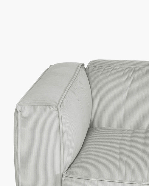 noo.ma Lobi hoekbank 4-zits corduroy Chalk Grey - 318x154x73,5 cm