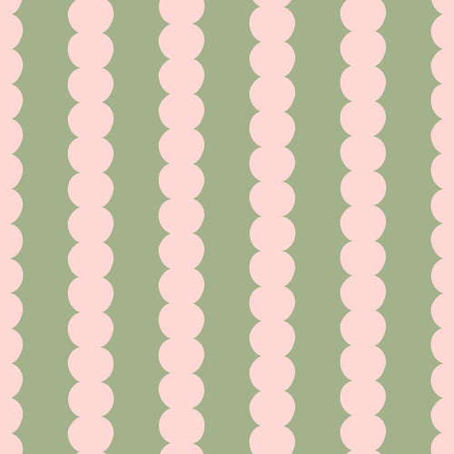 ESTAhome behang grafische print licht roze en groen - 0.53 x 10.05 m - 132138