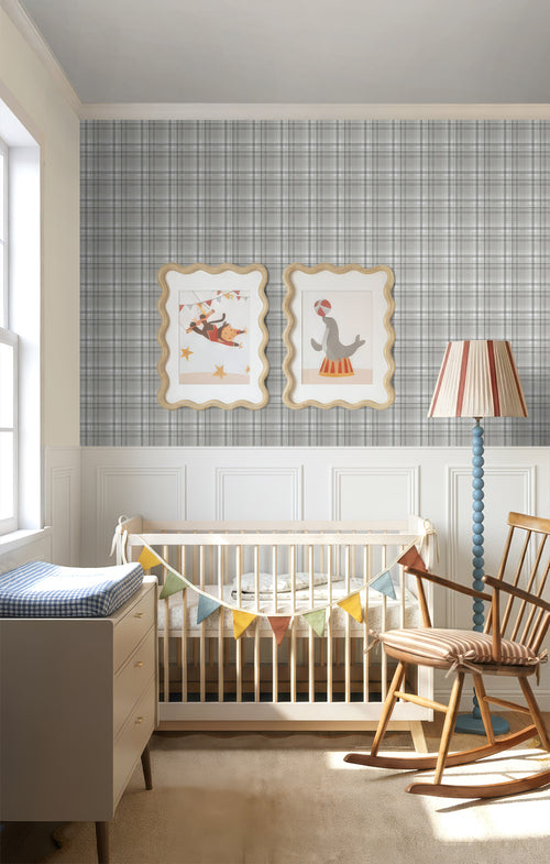 Sanders & Sanders behang ruiten donkergrijs - 53 cm x 10.05 m - 640715