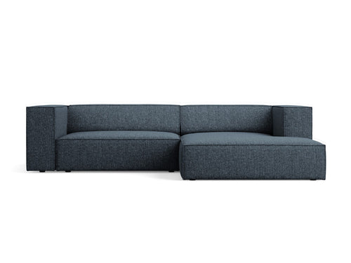 Cosmopolitan Design rechter hoekbank Arendal 3-zits, chenille, koningsblauw - 166x224x70cm