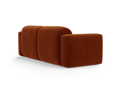 Cosmopolitan Design Modulaire bank Strino 3-zits, flueel terracotta - 98x220x78cm