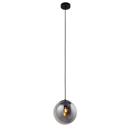 Lighto | Moderne hanglamp zwart met rookglas 20 cm Ø | Evie - vtwonen shop