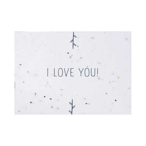 The Plastic Free Co plantbare wenskaart - I love you - vtwonen shop