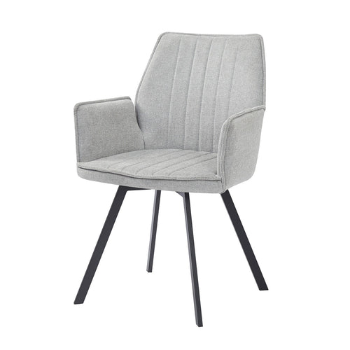 Livingfurn eetkamerstoel Louise Grey - stof - 1 stuk - vtwonen shop