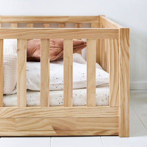 Petite Amélie Montessori vloerbed Nid - Peuterbed 70x140 cm -  Naturel - vtwonen shop