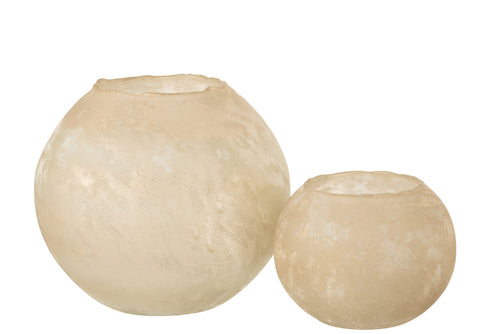 J-Line vaas Soda Rond - glas - goud - large -  Ø 25 cm - vtwonen shop