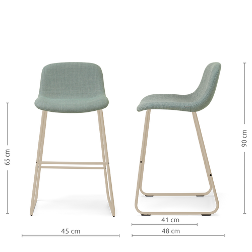 Nolon Nino-Mats barkruk saliegroen - beige onderstel - 65 cm