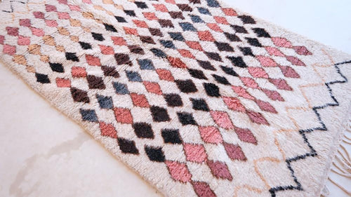 AFK Living vloerkleed Berber - handgemaakt - Wol - 80 cm x 240 cm
