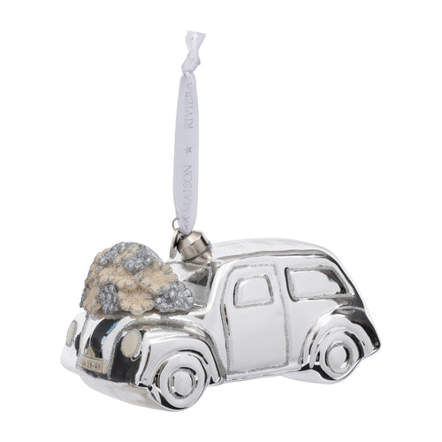 Rivièra Maison RM Limited Flower Car Ornament - Glas - Zilver - vtwonen shop