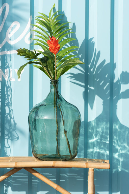J-Line vaas Karaf - glas - groen - large - Ø 37 cm