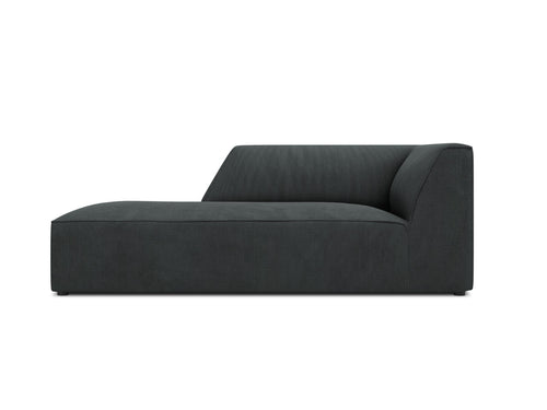 Micadoni linker meridiaan Ruby ribfluwelen, zwart - 180x93x69cm