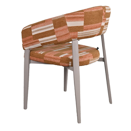 DÉJA Living Eetkamerstoel Malmö - Terracotta/Greige Stof - Set van 2 - vtwonen shop