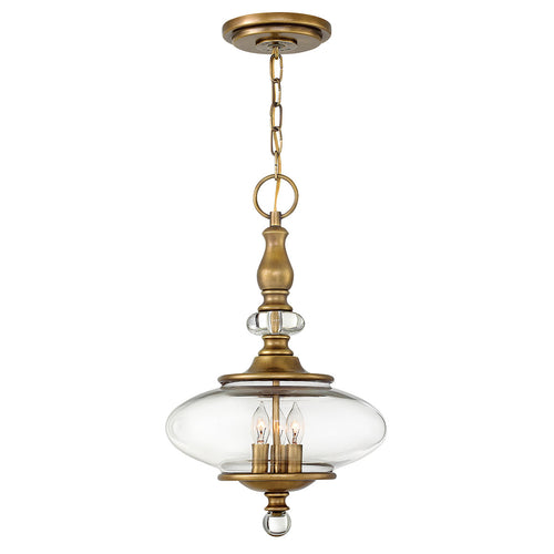 Elstead Wexley - 3-lichts plafondlamp messing, E14