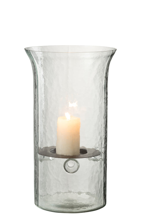 J-Line kaarshouder Bord Wazig - glas - transparant - medium - vtwonen shop